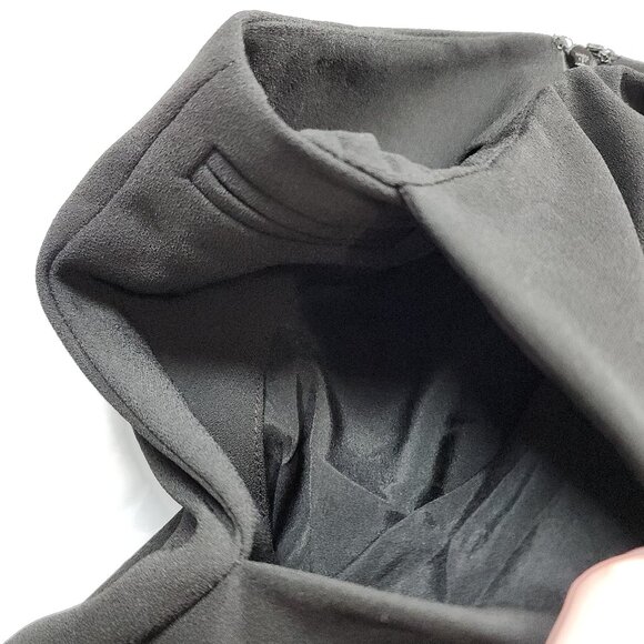 The Kooples Black Pencil Mini Skirt with Draped Overlay Size 2 - Picture 10 of 13